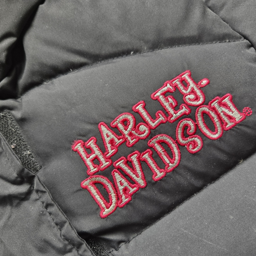 Harley-Davidson Kids Black Puffer with Fur Hood - Picture 2 of 6